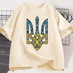 Ukraine Emblem Printed T-shirt O-Neck