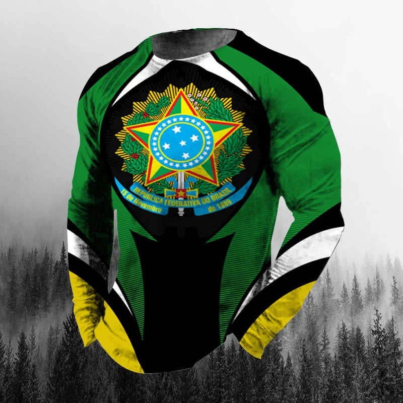 Brazil Flag 3D Print Tee