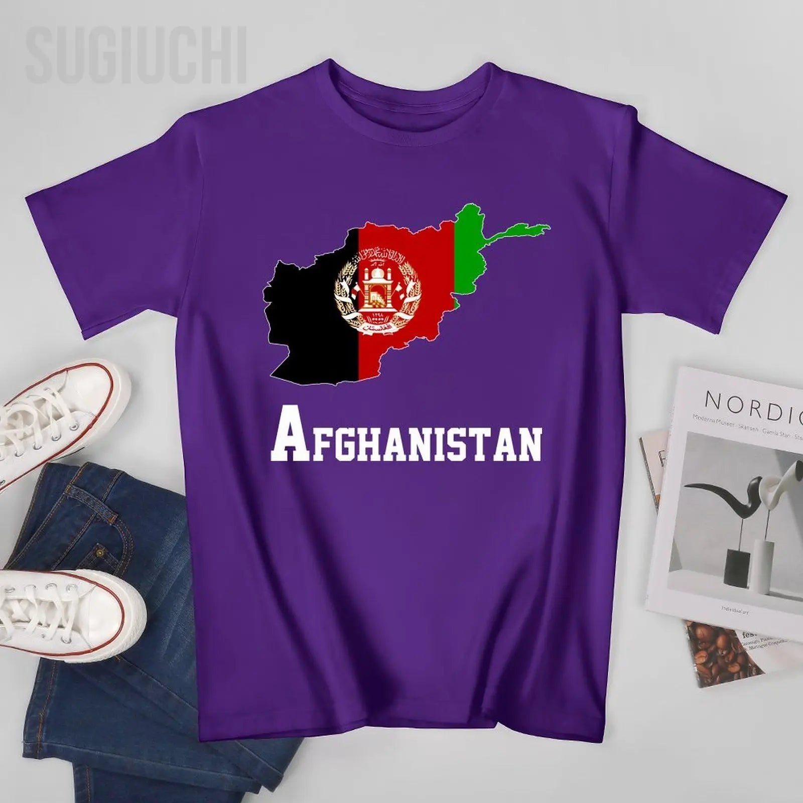 Men Afghan Country Map Tshirt