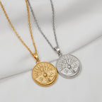 Yezidi Lalish Peacock Pendant Necklaces Stainless Steel