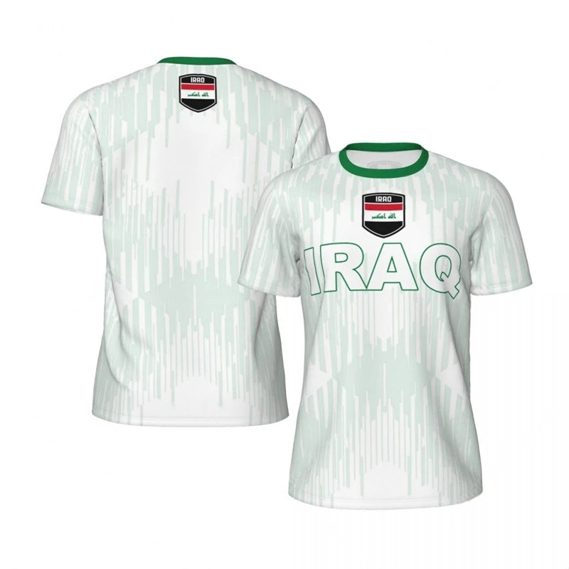 Iraq Flag Football Jersey T Shirt