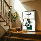 Classic American Football Sports Star Art Poster