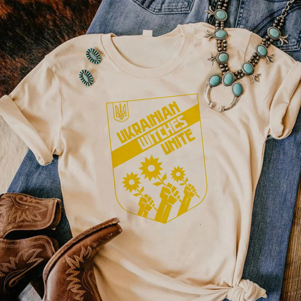 Ukraine T shirt women, female streetwear clothing