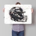 Baltimore Ravens Helmet 3D Printed Texture Poster