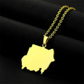 Republic of South Sudan Map Flag Pendant Necklaces