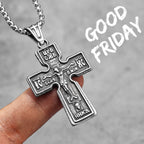 Jesus Heart Cross Necklaces Pendant Chain