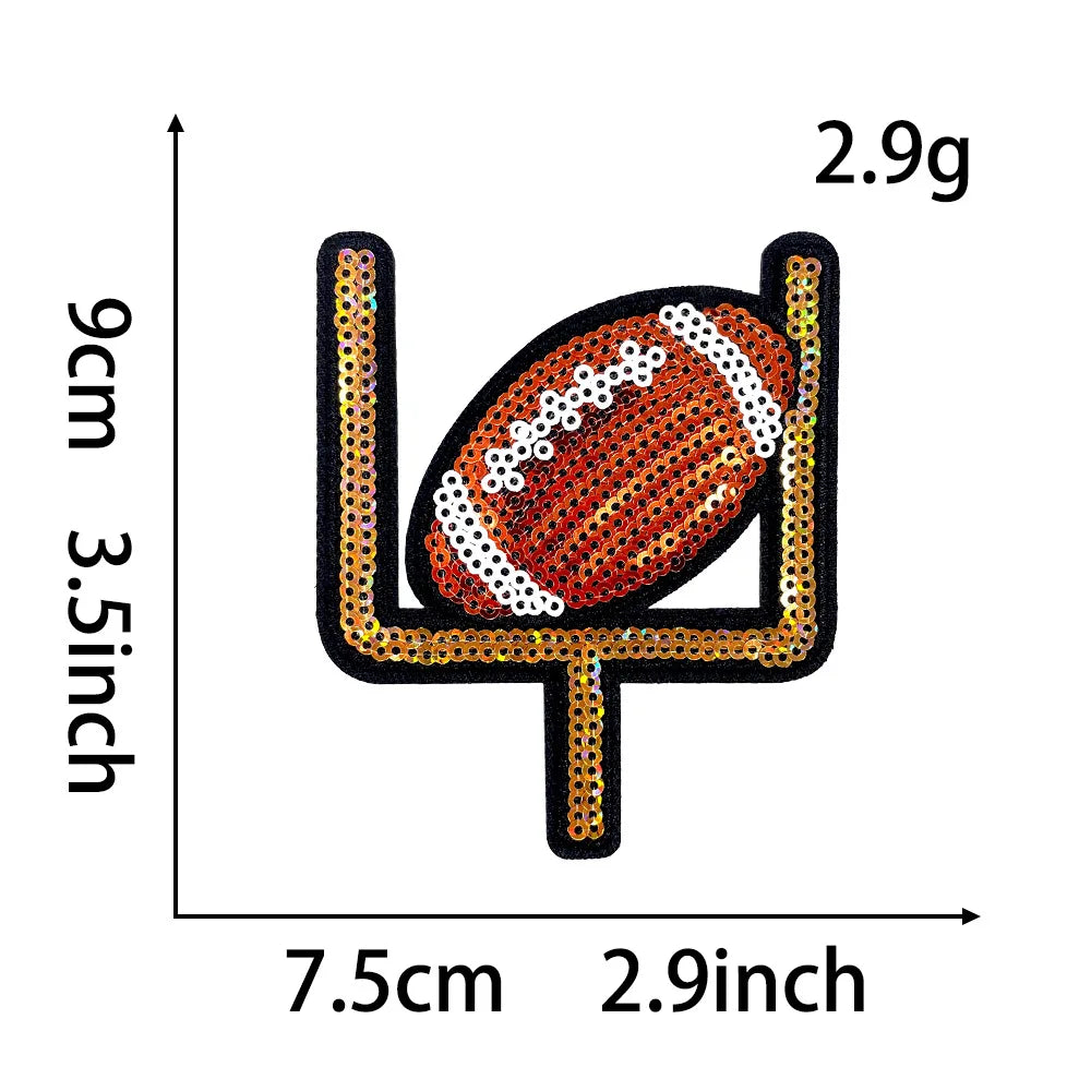 6pcs/set Rugby Ironing Patches