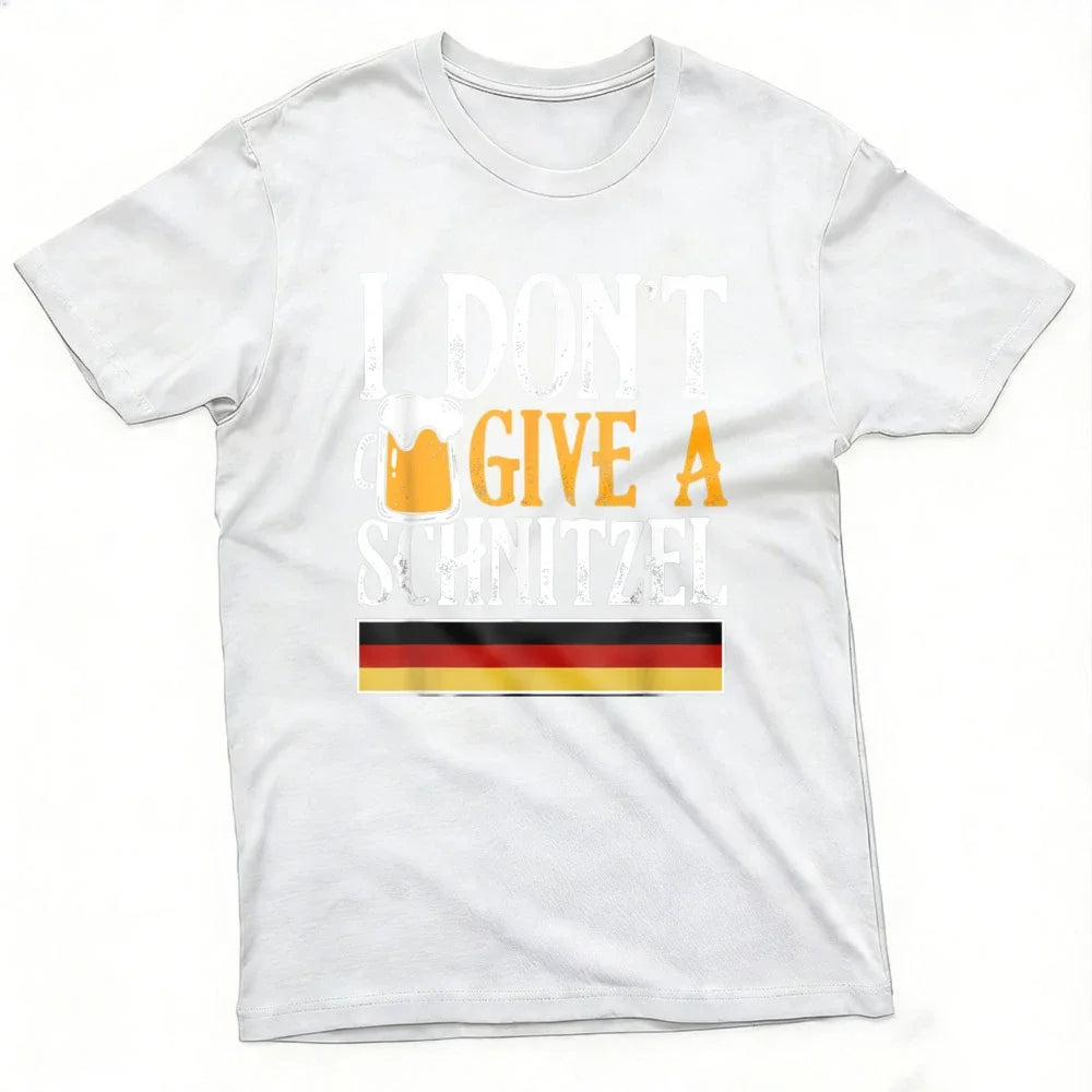 I Dont Give A Schnitzel Beer Germany Flag Men T-Shirt