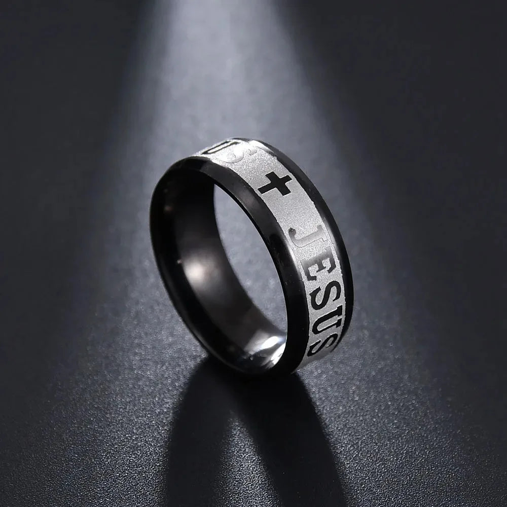 Jesus Cross Ring for Men