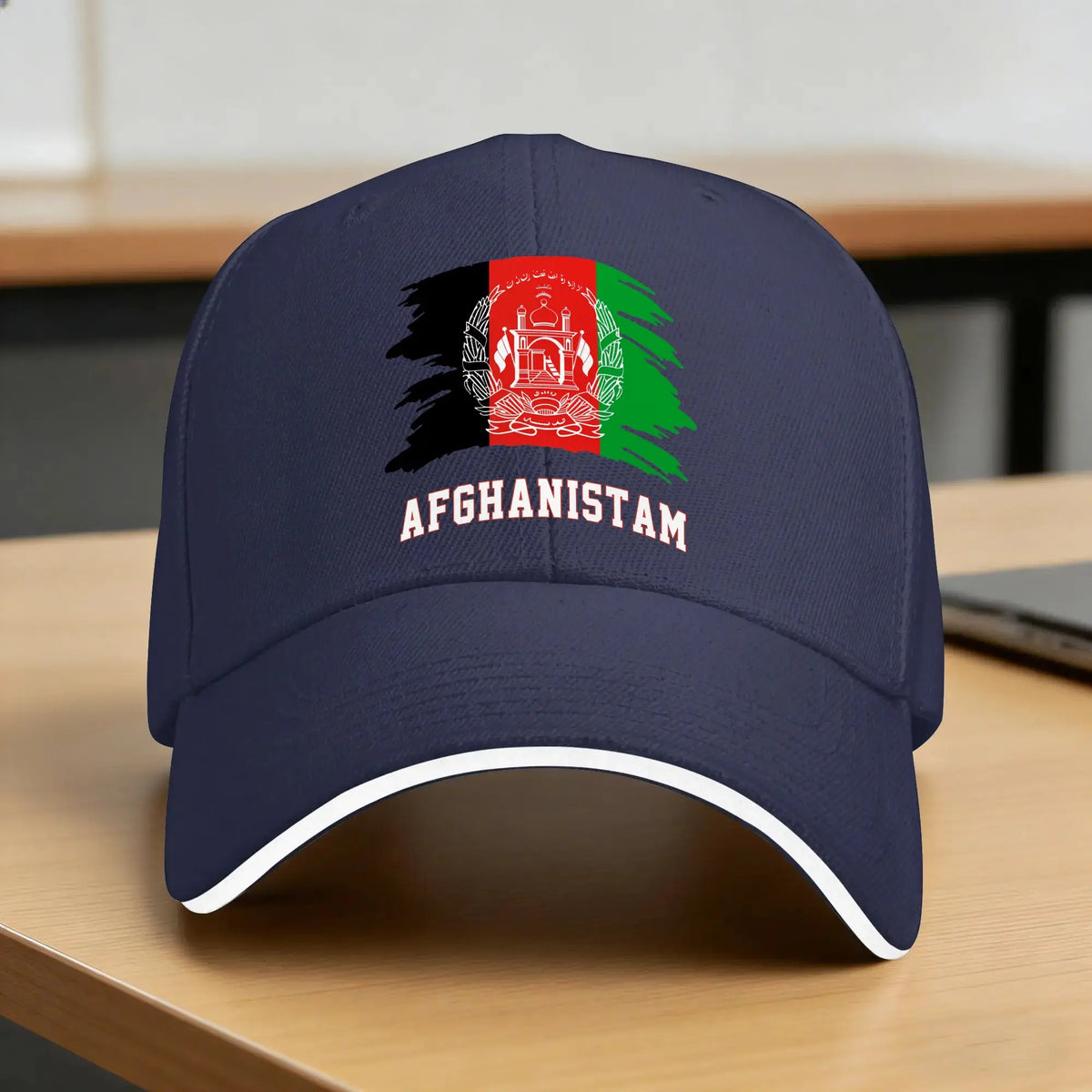 Afghanistan Flag Charcoal Baseball Cap