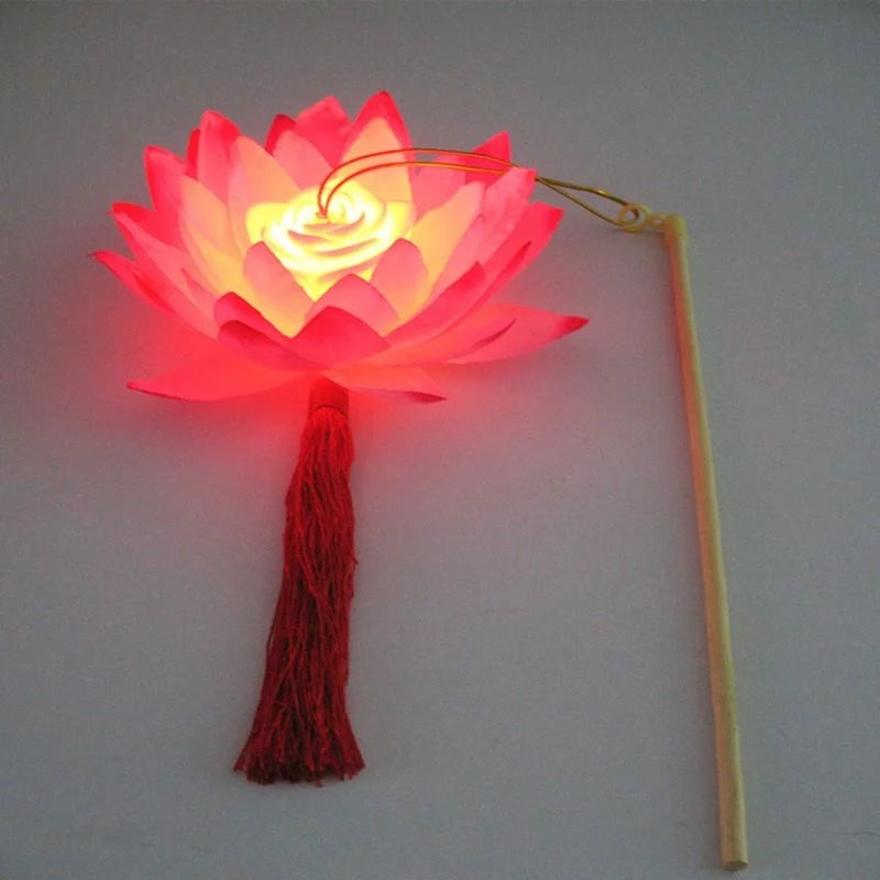 1PCS Musical Blossom Lotus Flower Light Lamp Festival Lantern Party