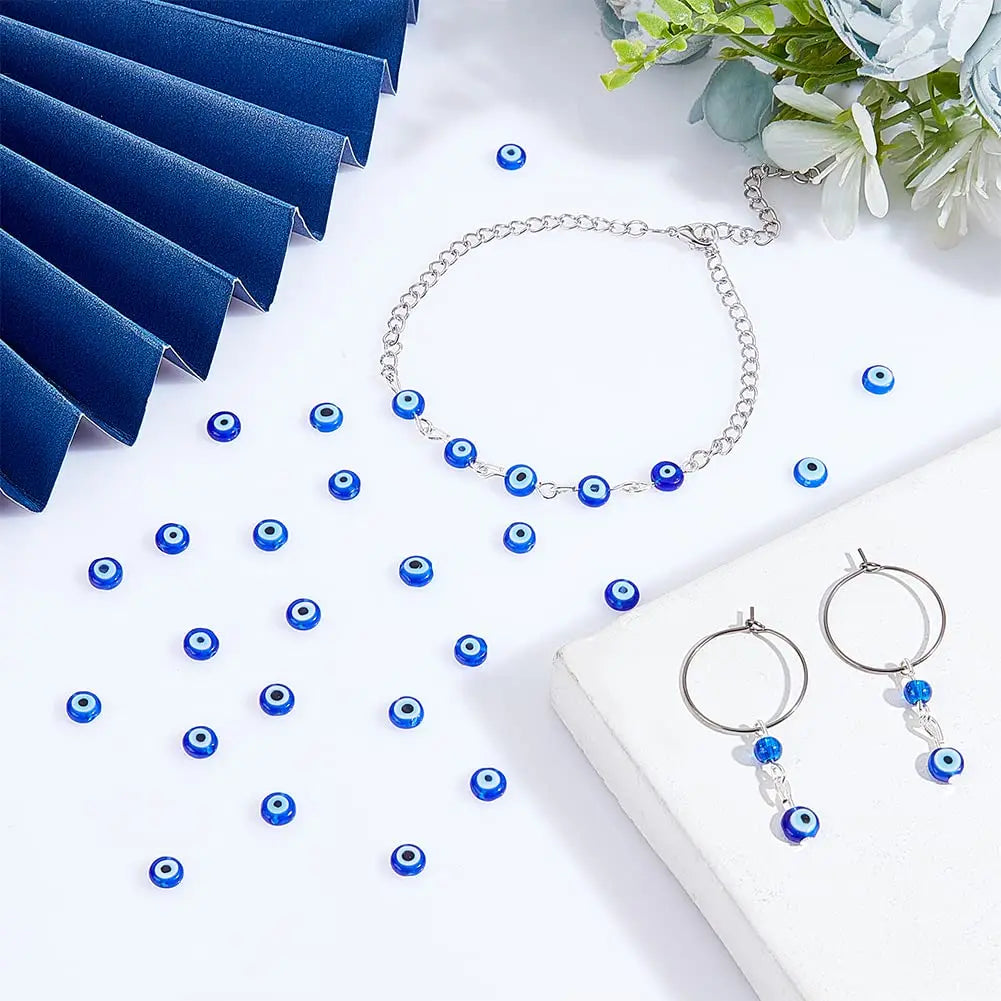 Blue Eye Beads 50pc
