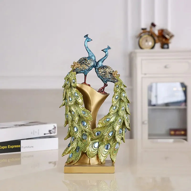 Statues Peacock Home Decoration