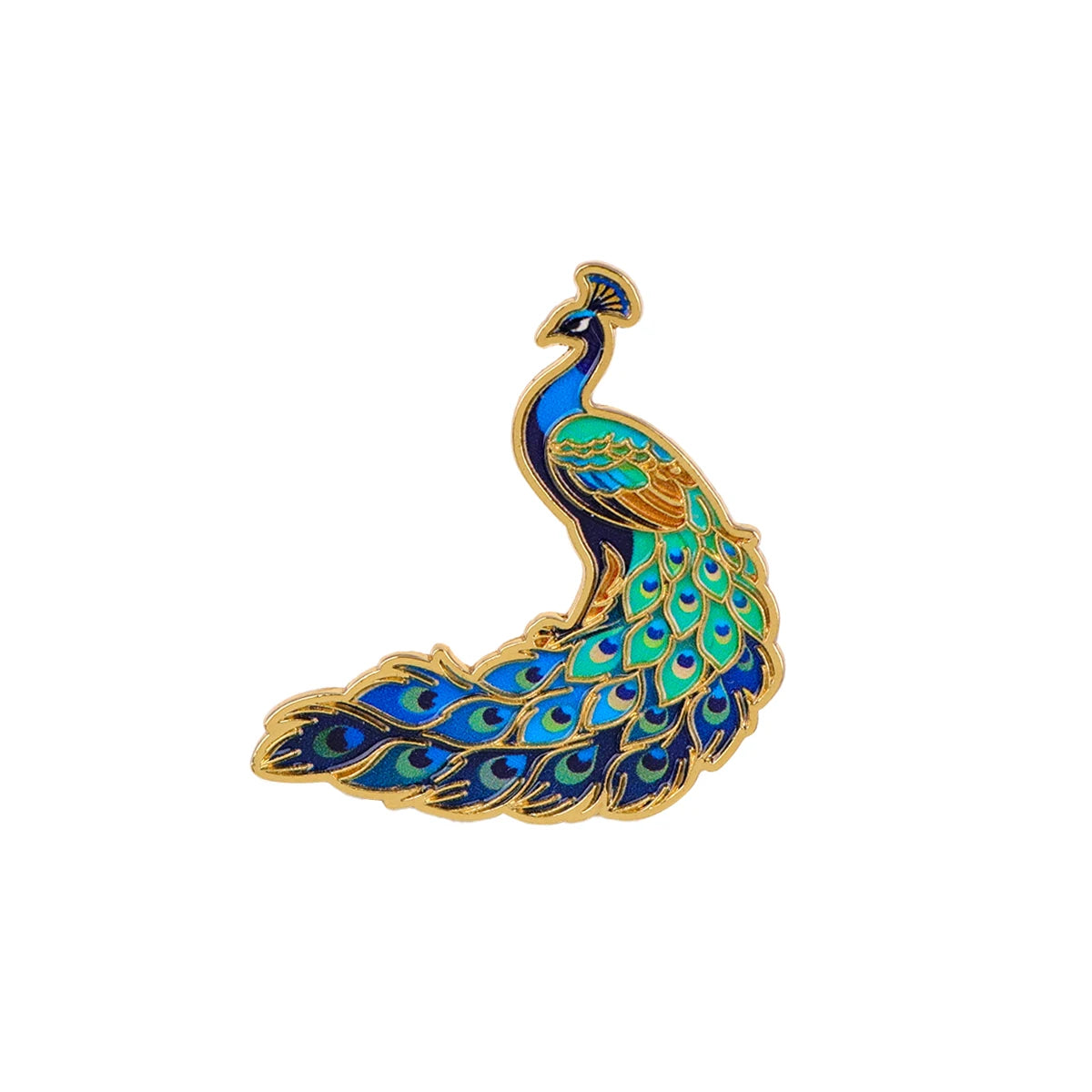 Vintage Peacock Enamel Pin