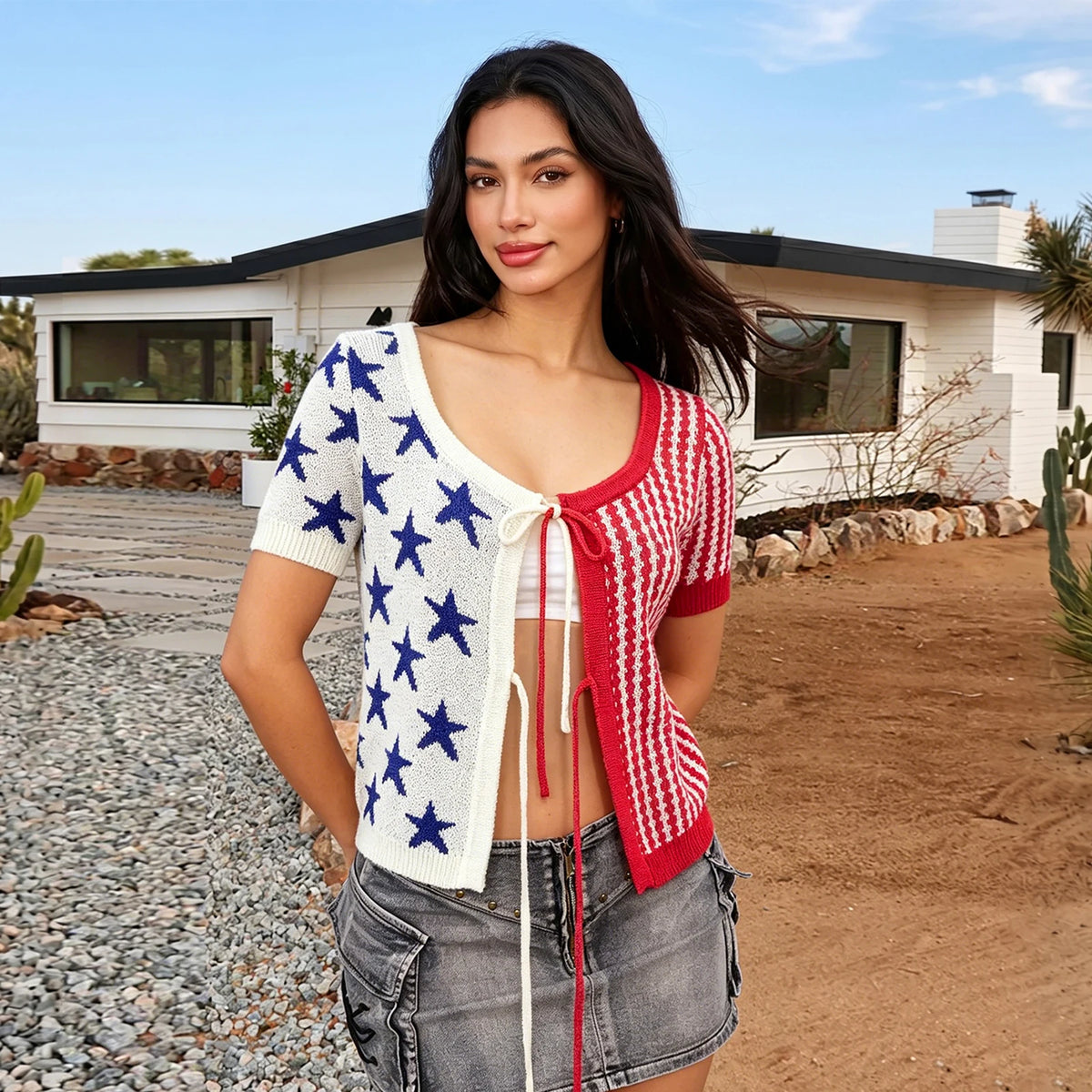 Knit Tops USA Star Stripe Pattern