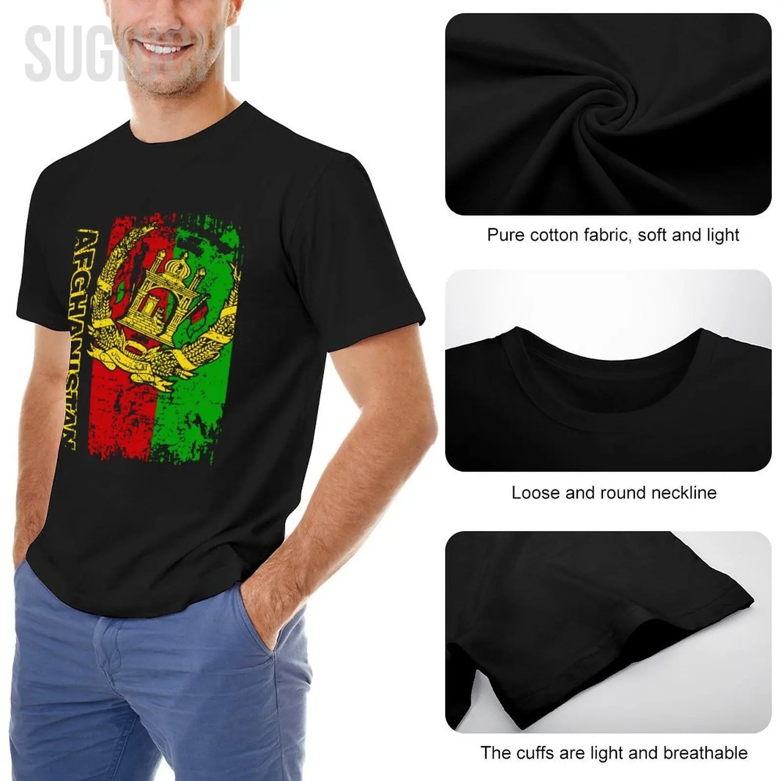 AFGHAN FLAG  Vintage T-shirt