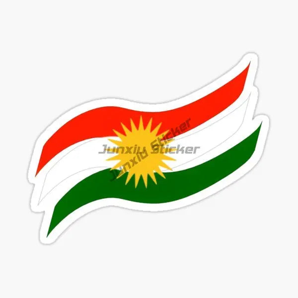 Kurdistan Map National Flag and Emblem Sticker
