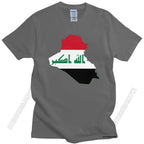 Iraq Flag Map T Shirt