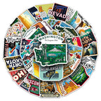 United States Travel City Map Stickers