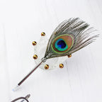 Peacock Feather Pen Black Ballpoint Pen