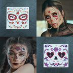 Day of the Dead Face Temporary Sticker Kit