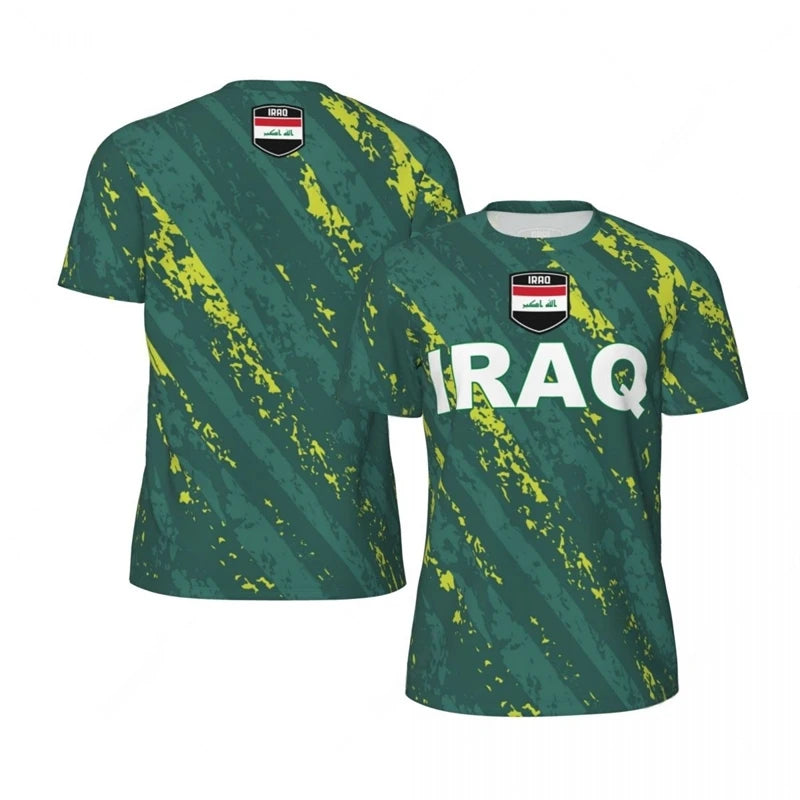 Iraq Flag Football Jersey T Shirt