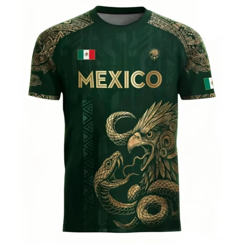 Mexican Flag Men's T-shirt 3D