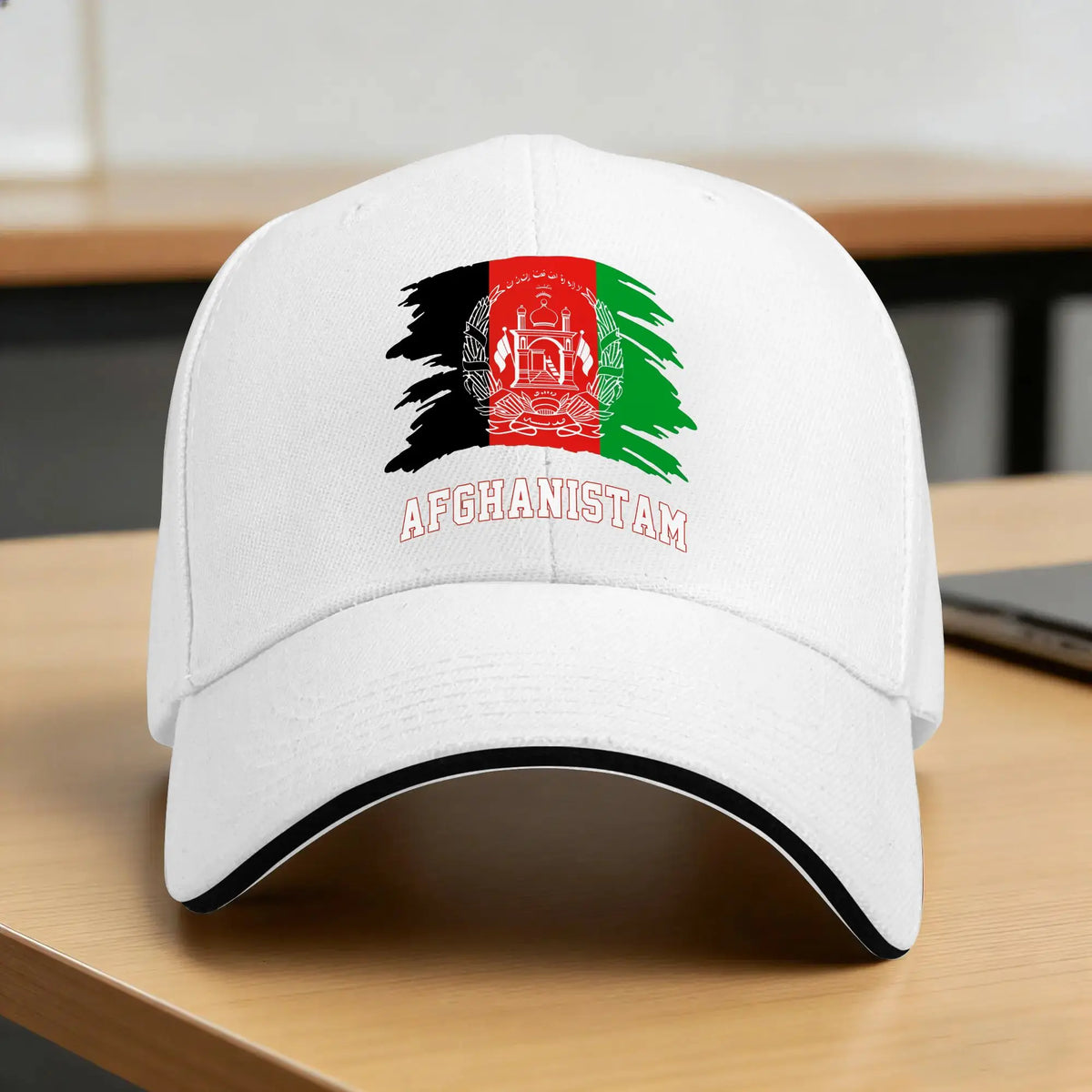 Afghanistan Flag Charcoal Baseball Cap