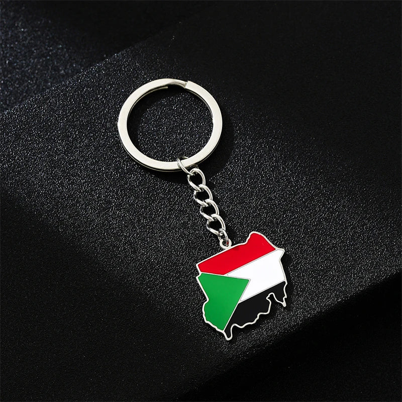 Republic of South Sudan Map Flag Pendant Necklaces