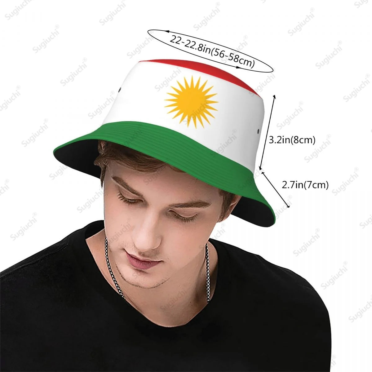 Kurdistan 3D Flag Men Women Bucket Hat