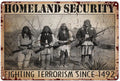Metal Poster Plaque Native American Indian