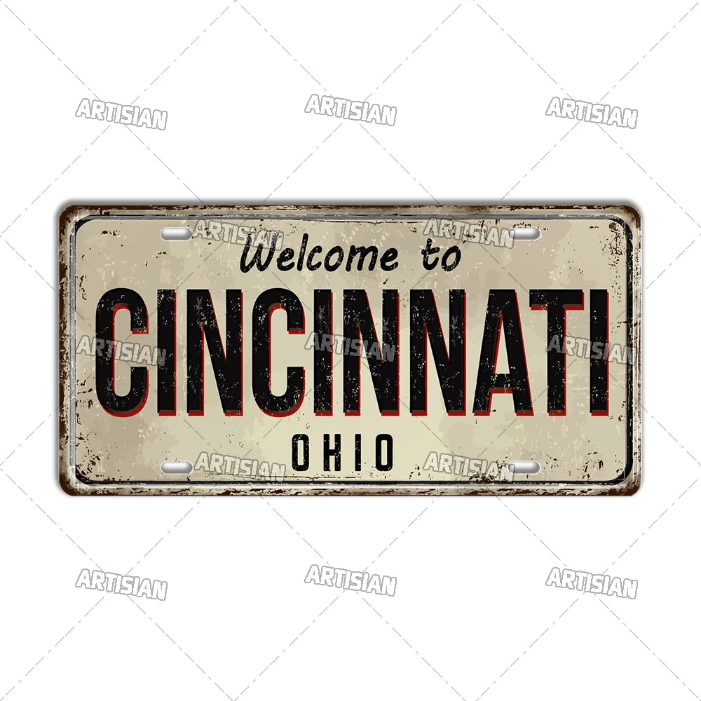 Welcome To USA City Car Plate