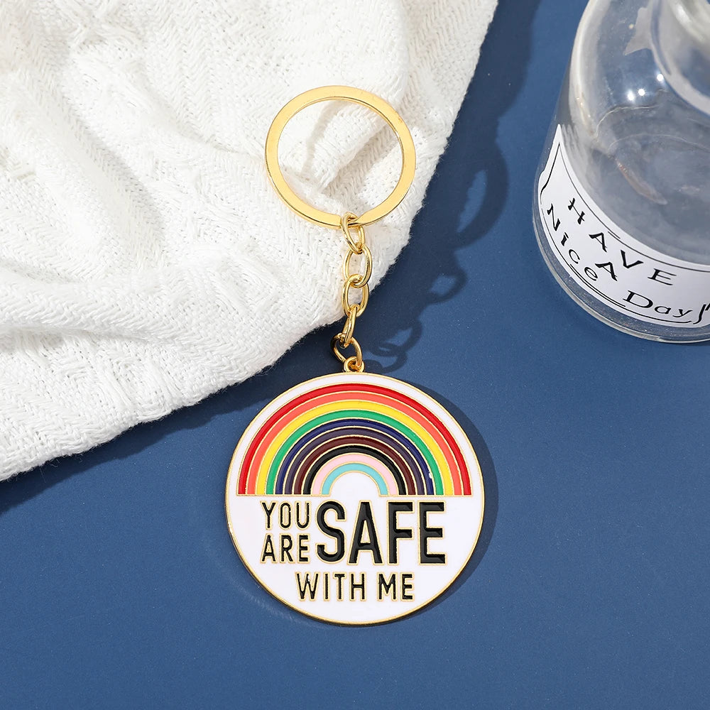You Are Safe with Me Rainbow Flag Pride LGBTQ