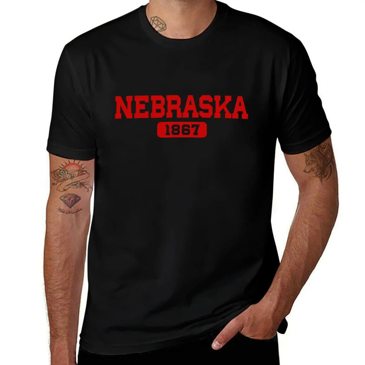 Nebraska Est. 1867 In Red T-Shirt