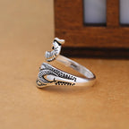 Sterling Silver Peacock Adjustable Rings