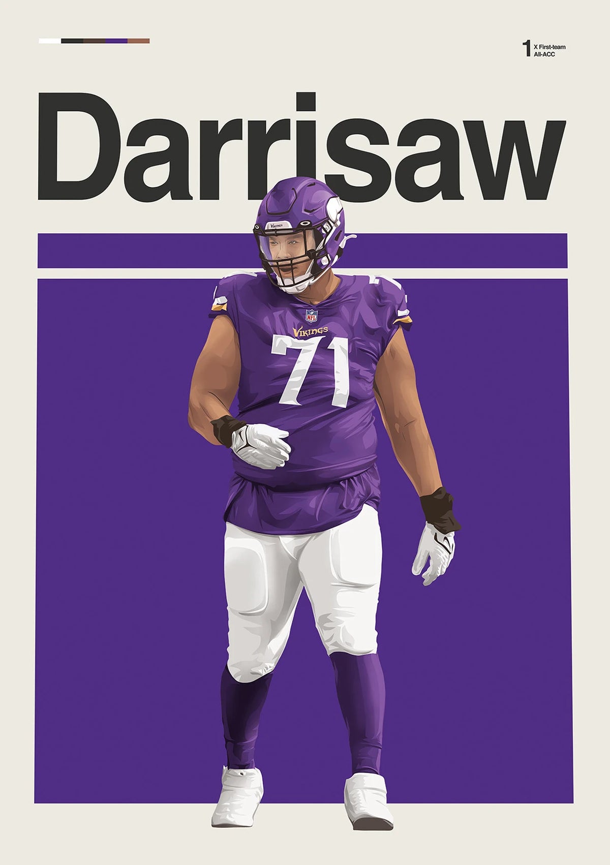 Classic American Football Star Athletes Highlights Achievements Posters