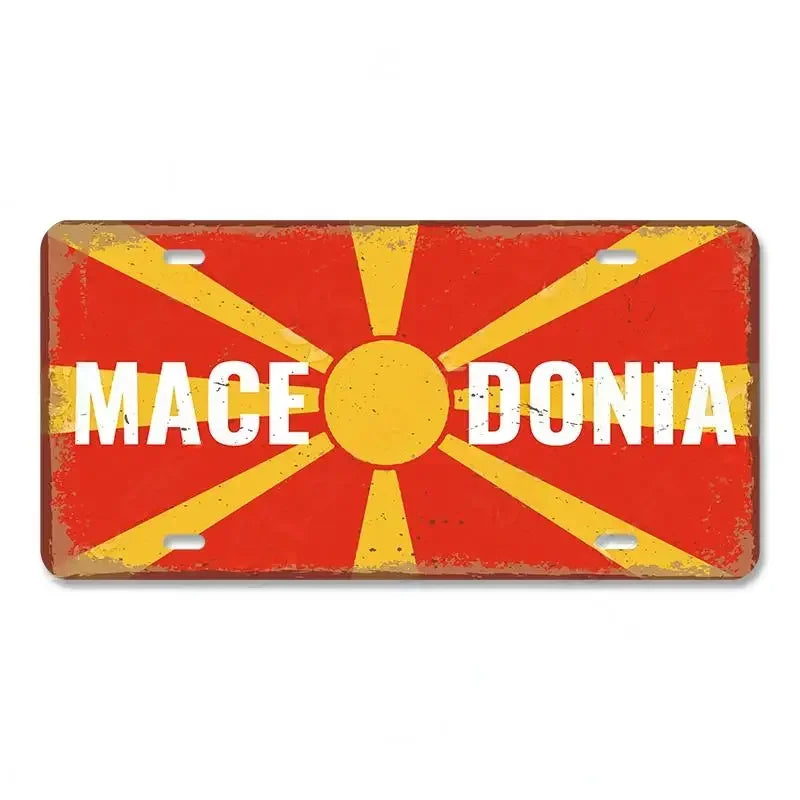 Myanmar Flag Aluminum Sign – Vintage Wall Decor