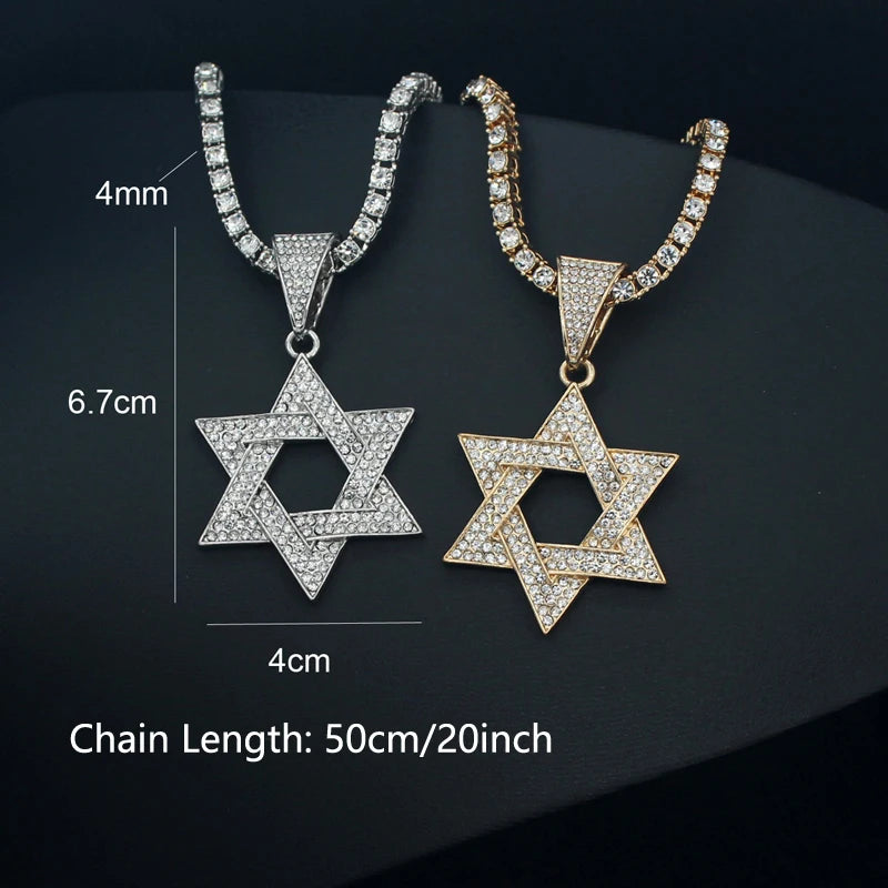 Fashion Star of David Pendant Necklace