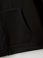 Letter-Printed Zip-Up Hoodie, Casual