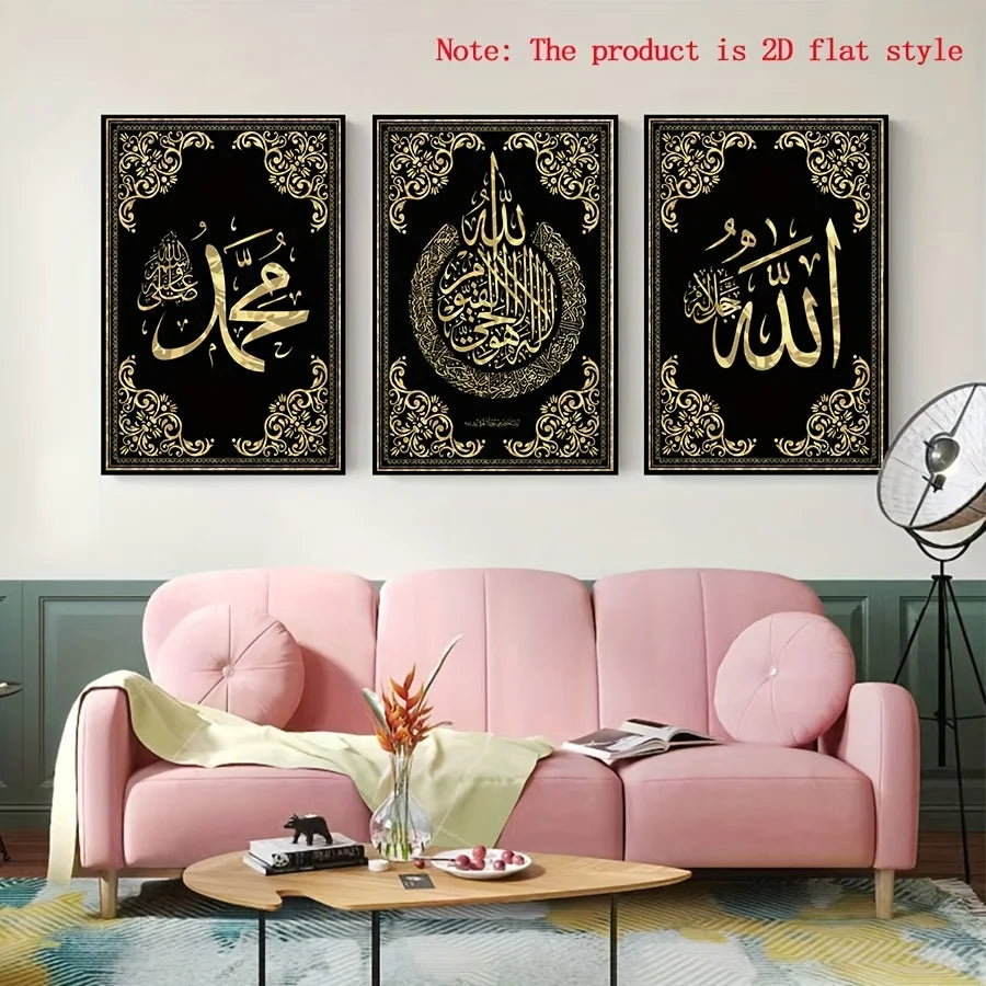 Black-Gold Calligraphy Posters