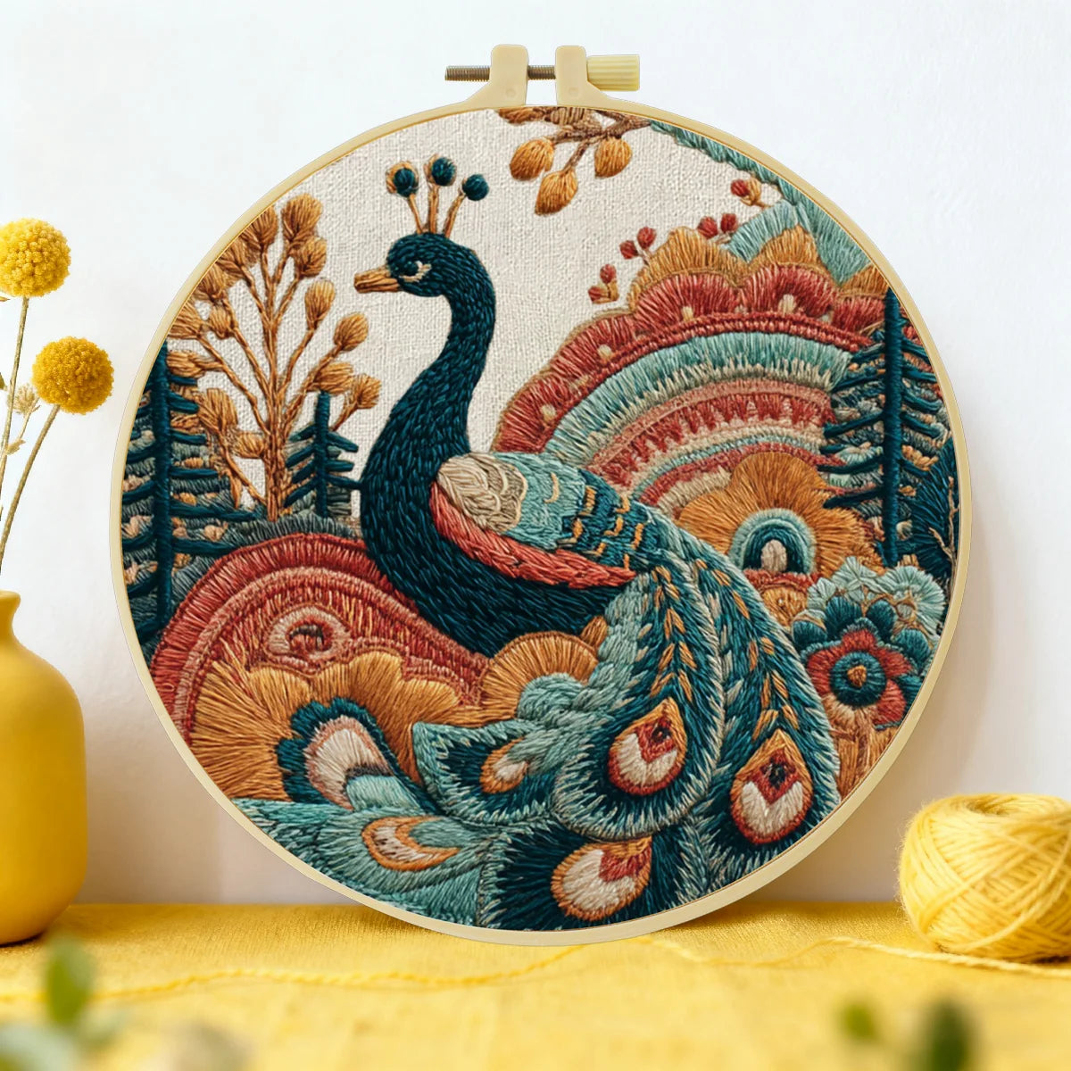 Peacock Embroidery Starter Kit