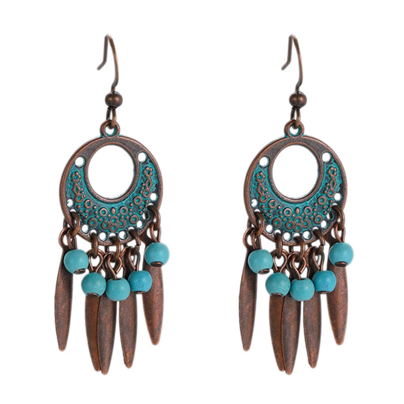 Vintage Bronze Arrow Alloy Dangle Earrings