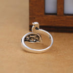 Sterling Silver Peacock Adjustable Rings