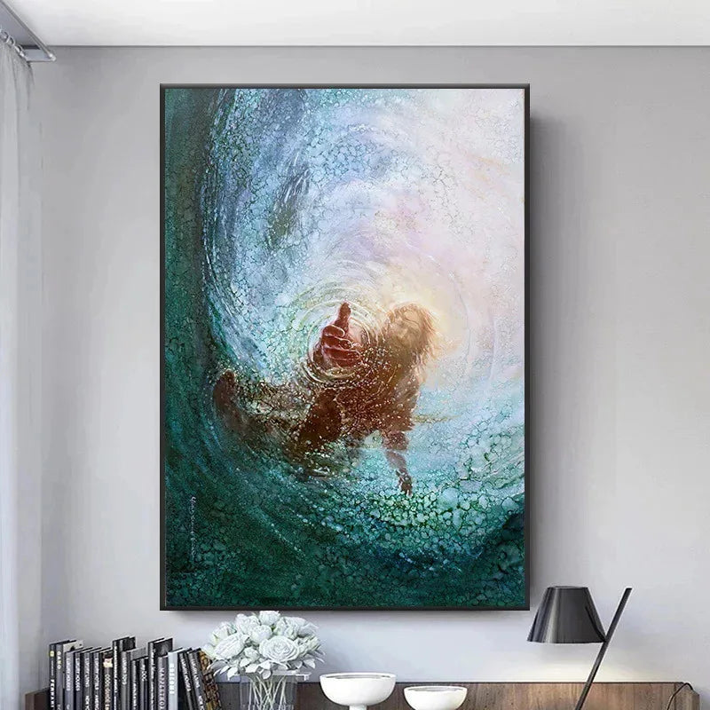 Jesus The Hand of God Canvas