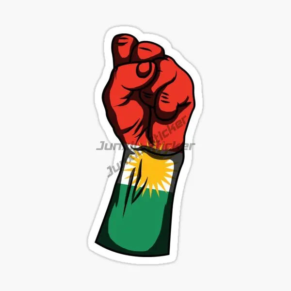 Kurdistan Map National Flag and Emblem Sticker