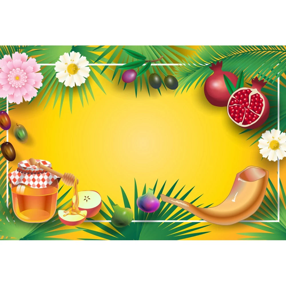 Happy Rosh Hashanah Photography Background Backdrop