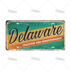 USA License Plate Landmark Metal