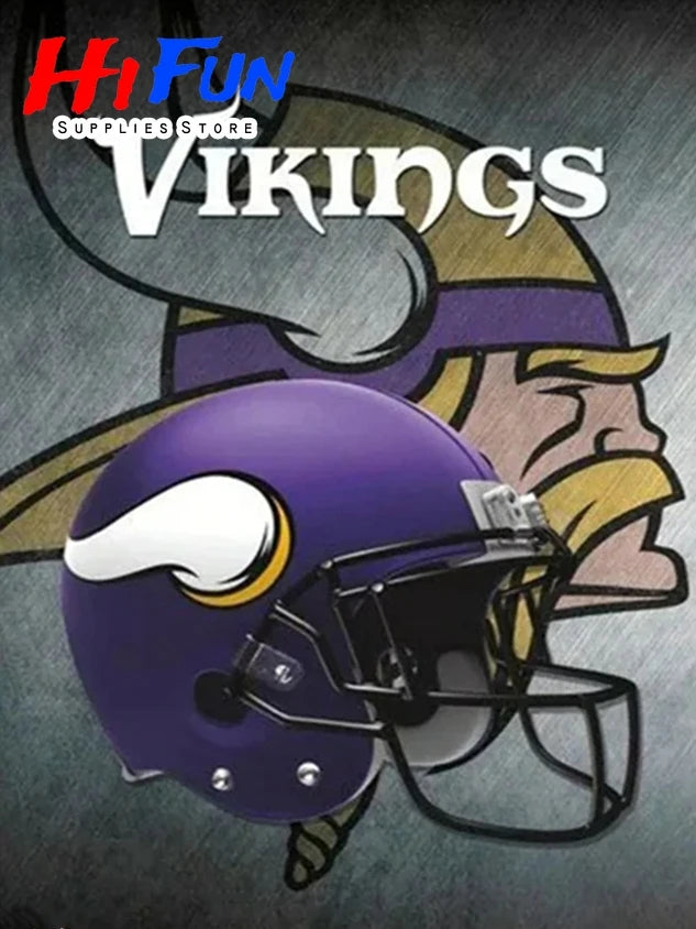 5D DIY Diamond Painting Helmet Stylings of Football Posters