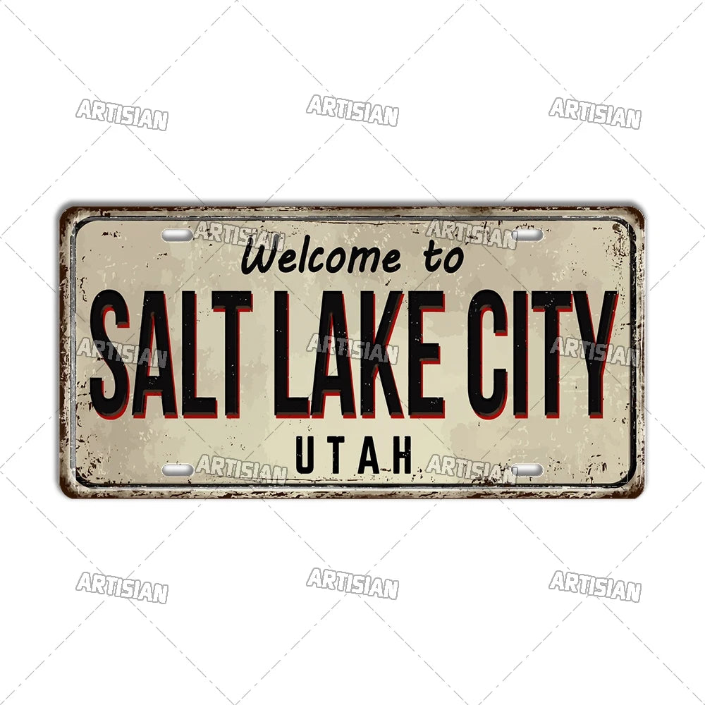 Welcome To USA City Car Plate