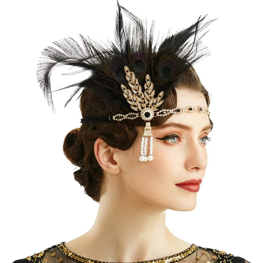 Peacock Feather Headband